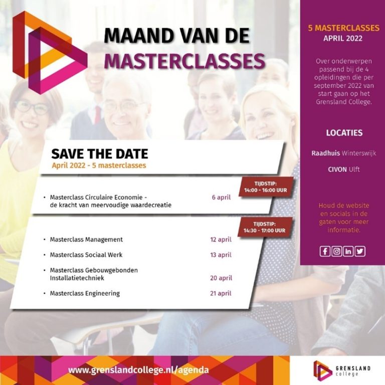 April Masterclasses Maand – Grensland College