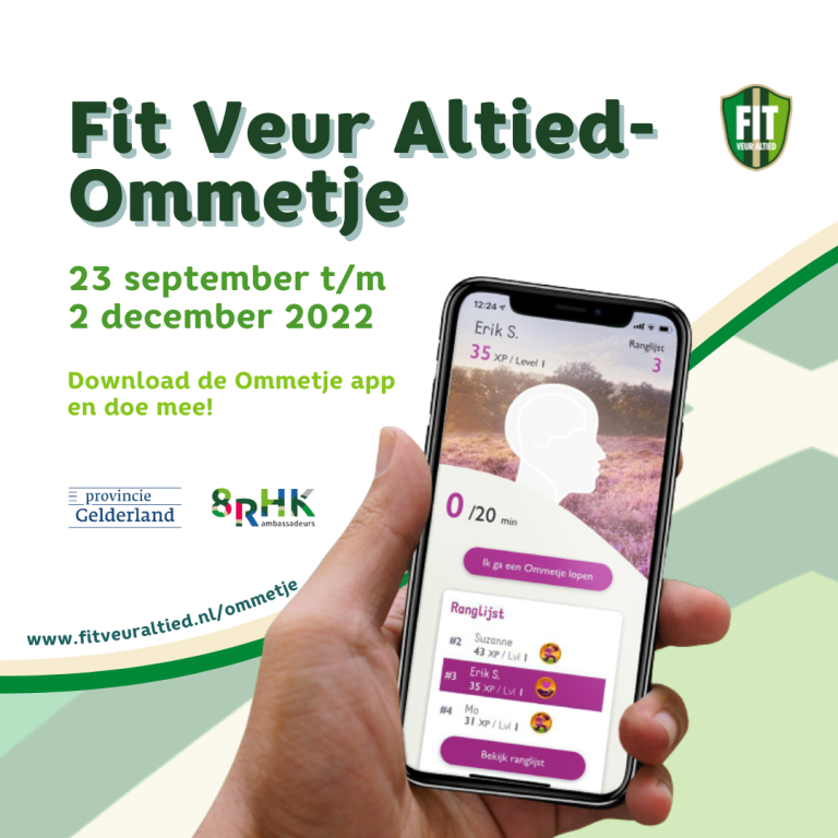 10-weekse wandeluitdaging met Ommetje app