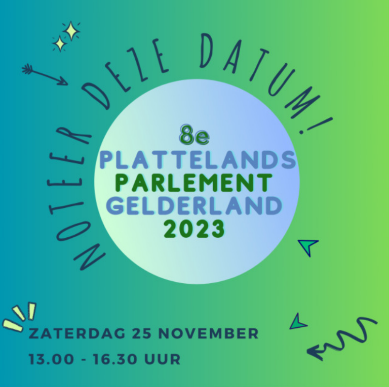 PlattelandsParlement Gelderland 2023 – vooraankondiging
