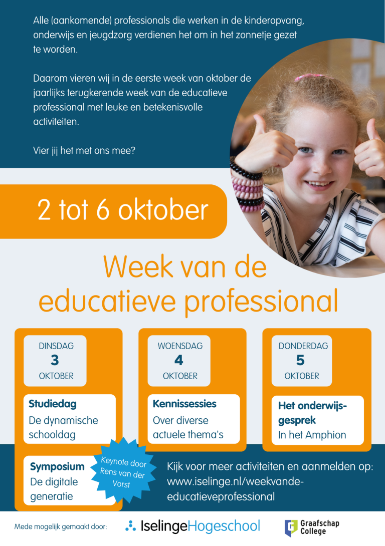 Vier het mee! 2 t/m 6 oktober is het de week van de educatieve professional
