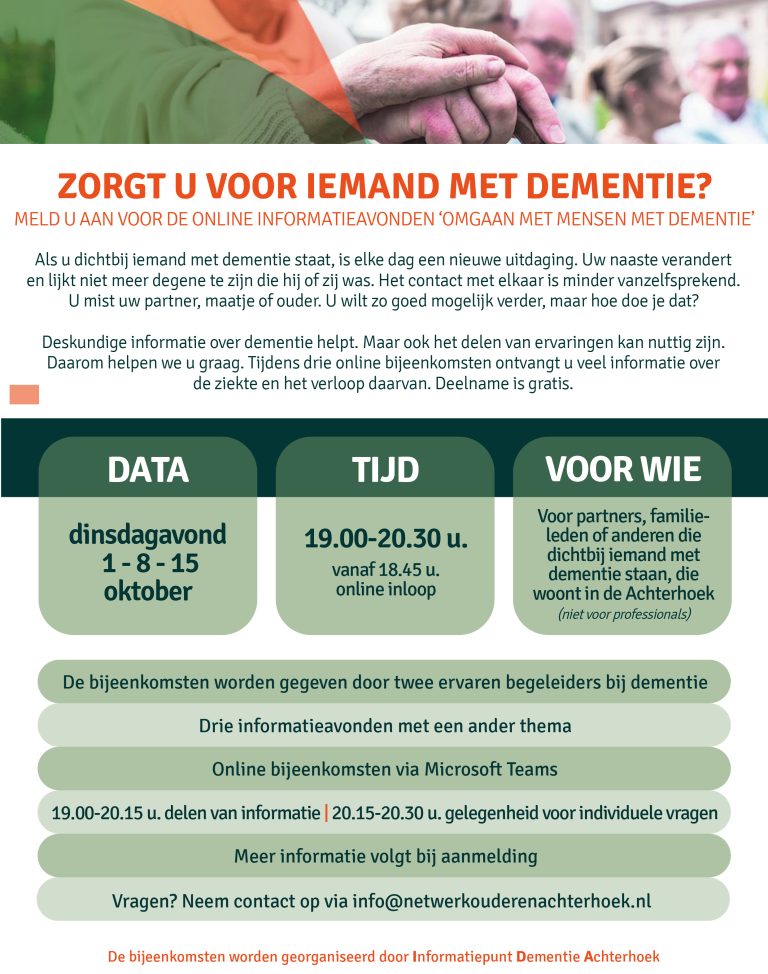 Online informatiebijeenkomst ‘omgaan met mensen met dementie’ #3