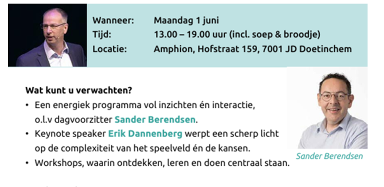 Mis het niet! Werkconferentie de Gezondste Regio Achterhoek op 1 juni