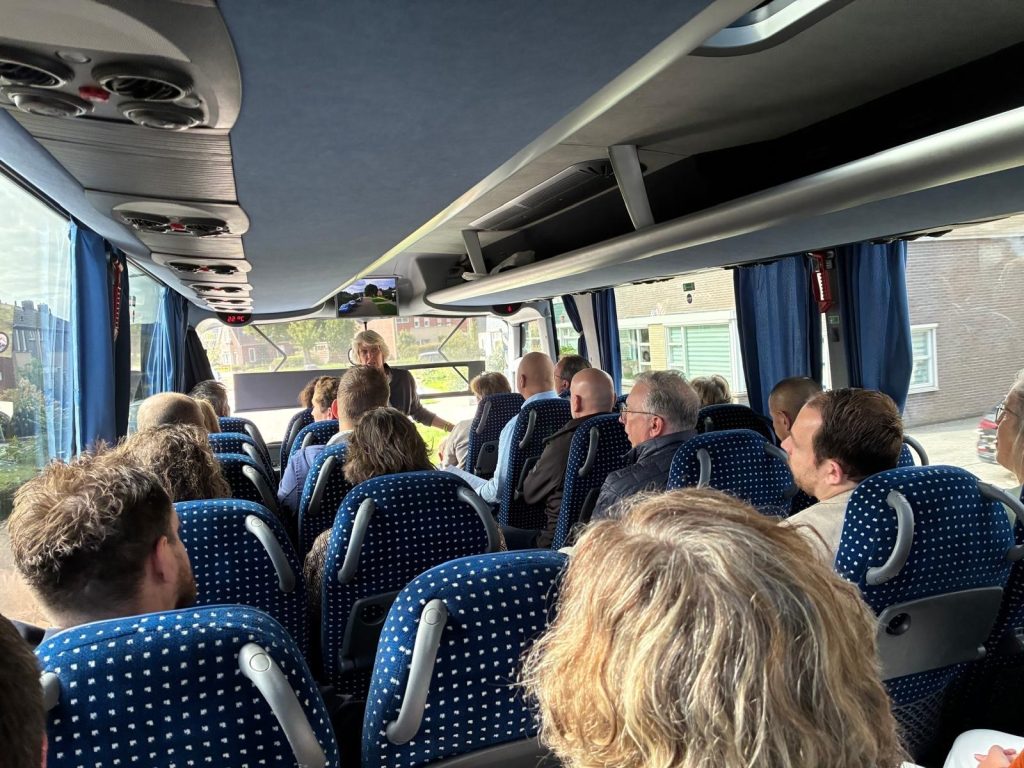 In de bus